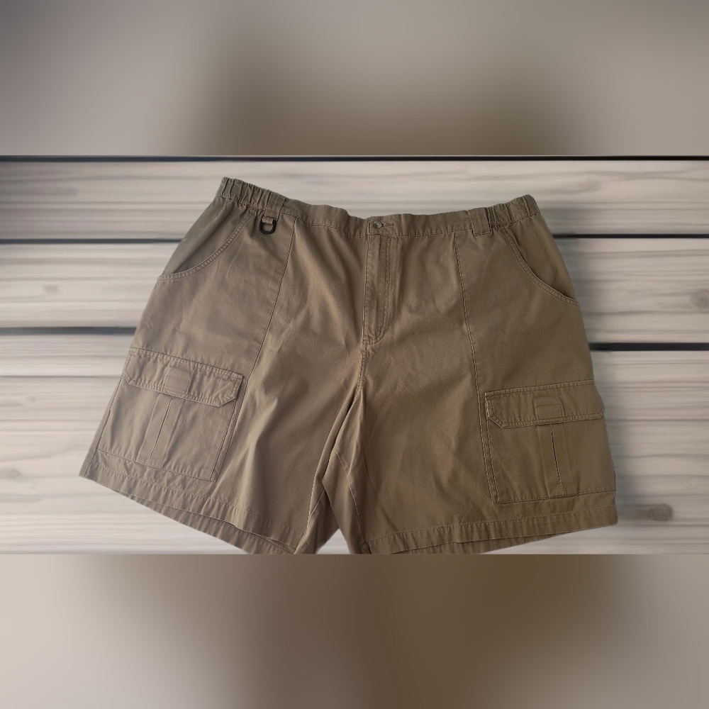 Vintage KNIGHTSBRIDGE Khaki Cargo Shorts Elastic waistband 3X